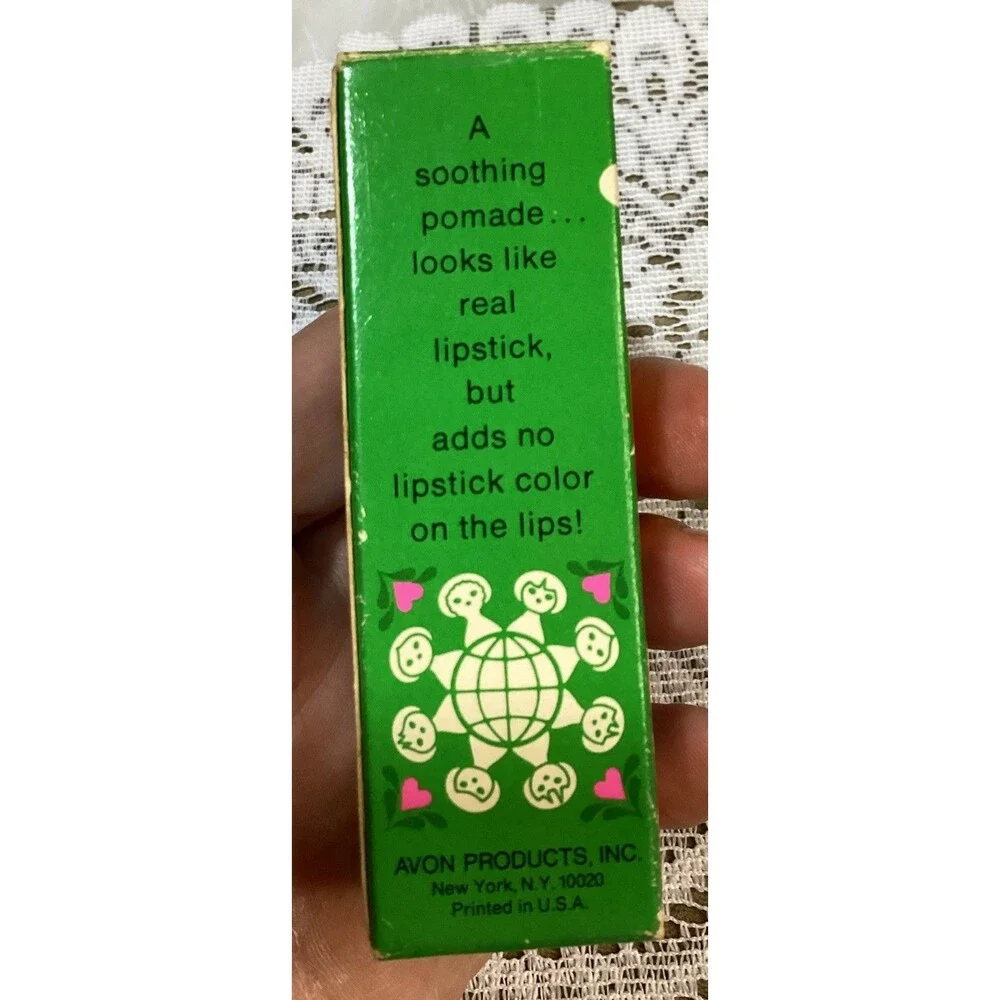 Vintage Avon Small World Lipkins French Mint Lip Pomade NOS Original Box USA